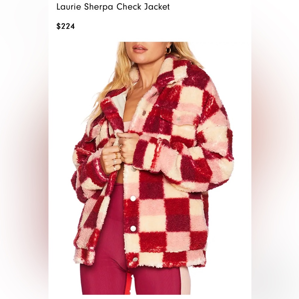 Beach Riot Laurie Sherpa jacket size xs NWT